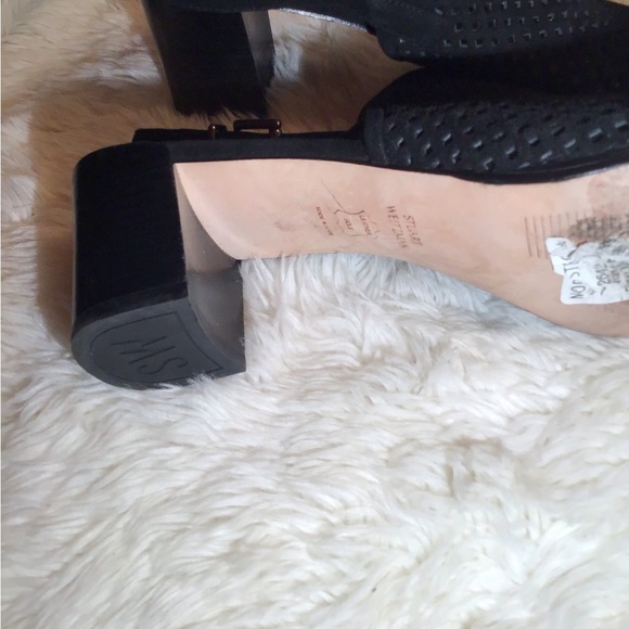 Stuart Weizman black open toe heel sandal size 9 - Picture 4 of 4